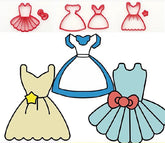 PLEATED DRESS WITH BOW CUTTER 1PCS